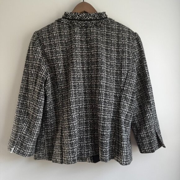 Charter Club Blazer Wool Blend Tweed Plaid Old Money Academia Quiet Luxury - XL - Picture 6 of 6